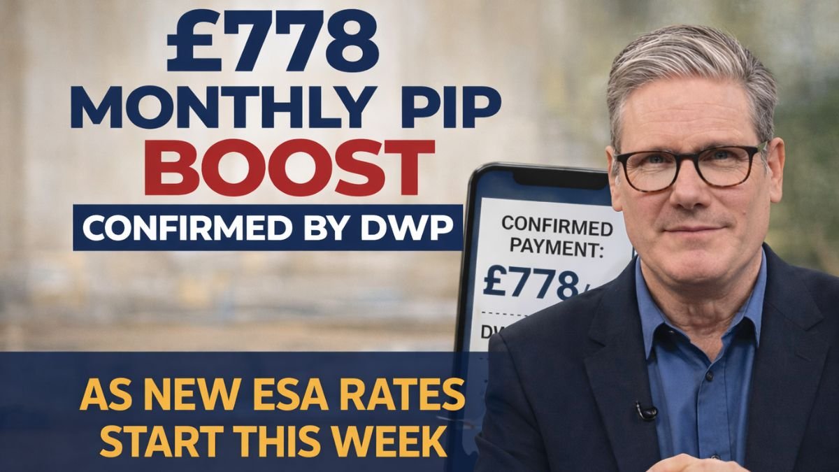£778 Monthly PIP Boost Confirmed By DWP As New ESA Rates Start This Week
